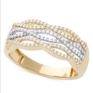 Macy’s 14K Yellow & White Gold Ring Size 7